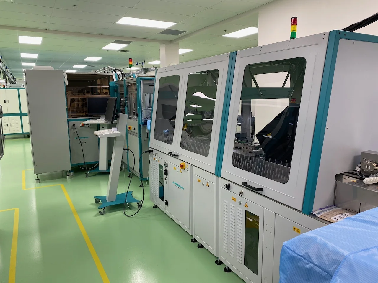 Automated card finishing and computer vision inspection equipment